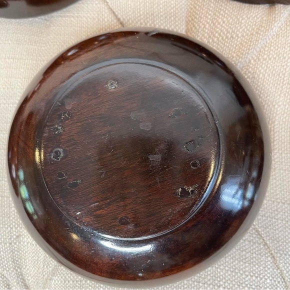 LOT of 5 Mahogany Wood bowl - Picture 5 of 9